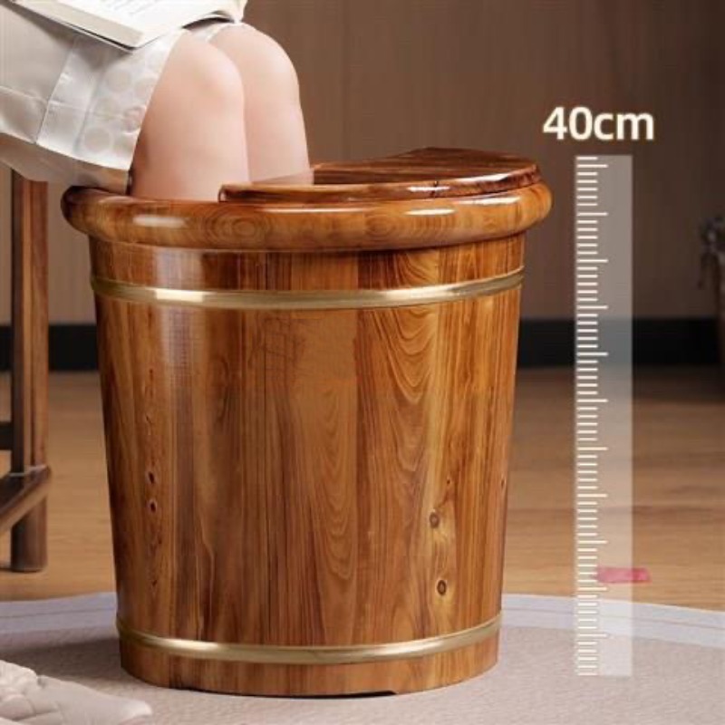 Wooden Foot Soaking Bucket, So - Spa Massager 评论和价格