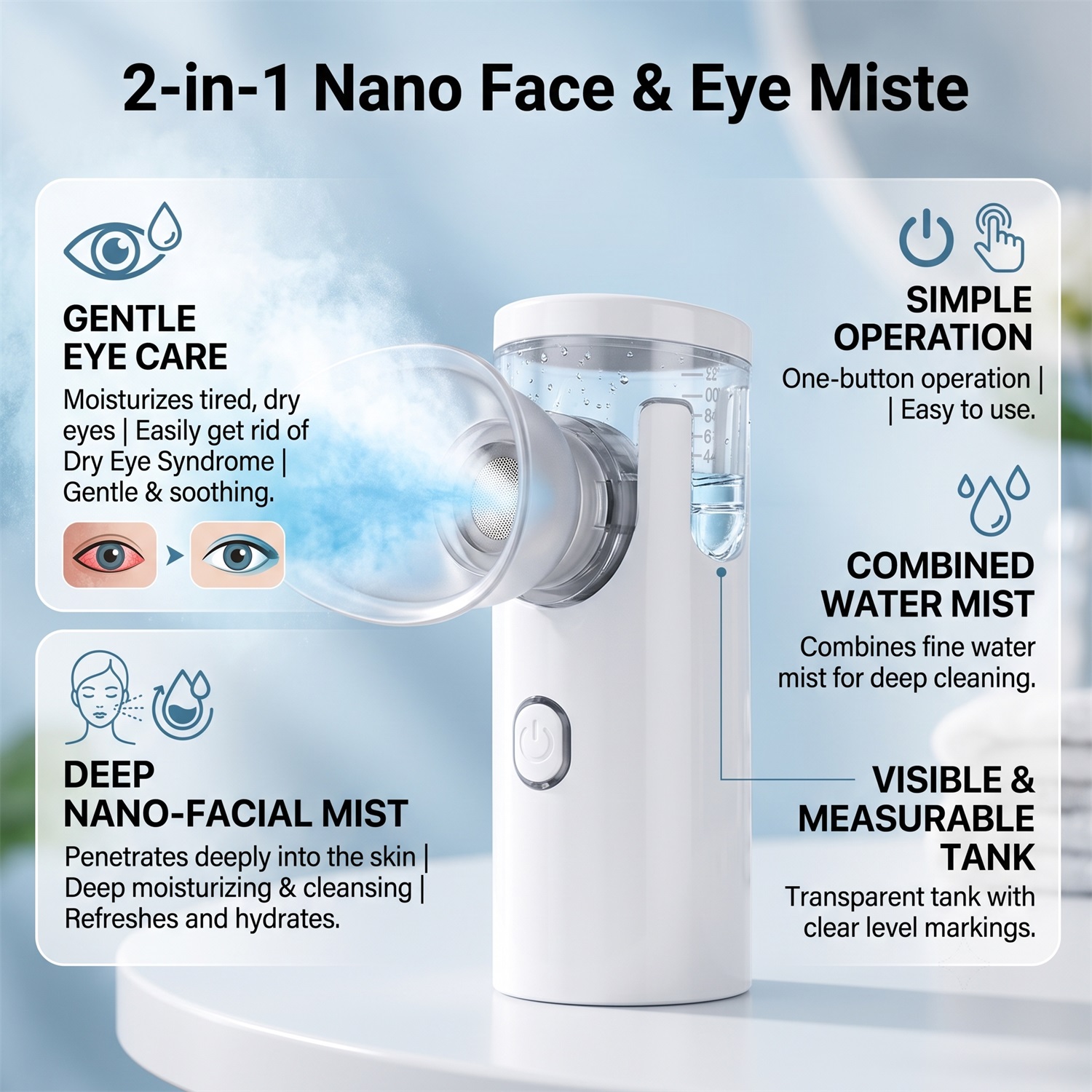 2-IN-1 Mesh Facial Steamer Bea - Face Steamer 评论和价格